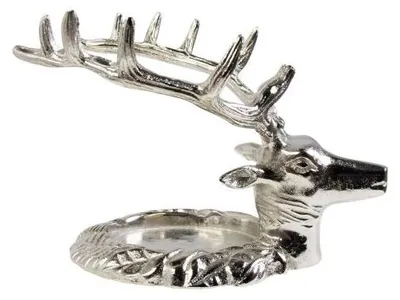 Imagen del producto de Soporte para velas Mars & More, color plata, 17x20x15 cm