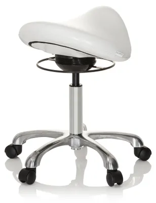 Obrázok produktu pre hjh OFFICE Sedlová stolička ORTHO SIT Stolička na kolieskach Pracovná stolička, ergonomická stolička pre kancelársku prax domácu kanceláriu, Imitácia kože