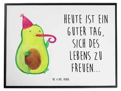 Produktbild von Mr. & Mrs. Panda Schreibunterlage Avocado Feier - Weiß - Geschenk, tischpad, Party, schreibtischunterlage, Gute Laune, tischauflage, schreibtischunterlagen, malunterlagen