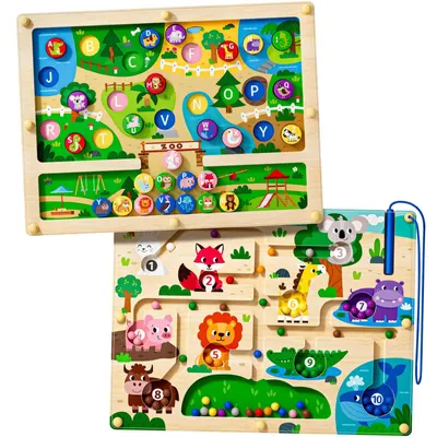 Produktbild von Magnetisches Labyrinthspiel für Kinder mit Farben und Zahlen