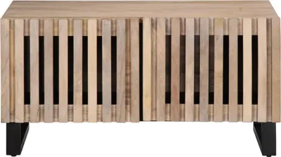 Immagine prodotto di vidaXL Tavolino bianco 80x51x40 cm in legno massiccio di mango