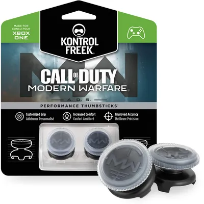 Obrázek produktu pro KontrolFreek Call of Duty: Modern Warfare – Výkonné analogové páčky A.D.S. pro ovladač Xbox One | 2 kusy, silně konkávní tvar | Transparentní/černá barva