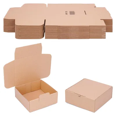 Produktbild von 50 Versandkartons - 150 x 150 x 60 mm - kleine Kartons für Versand Faltschachteln
