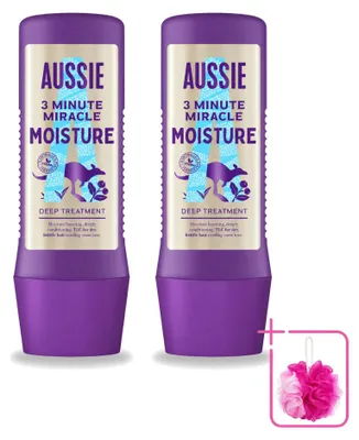 Image de 2 masques capillaires Aussie "3 Minute Miracle Moisture" - 225 ml - Lot de 2