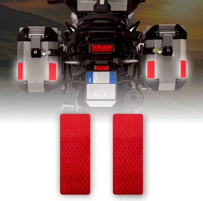 Produktbild von Reflektierende Aufkleber für Bauchtaschen Moto Rot 2 Stück