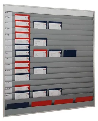 Image de Tableau de planification H1765xL1580xP78mm 15 rails gris