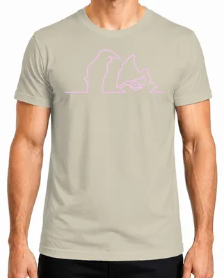 Imagen del producto de Camiseta para hombre, diseño "Linea Balum Strichmännchen Zeichentrick Osvaldo Kult", color natural, talla S