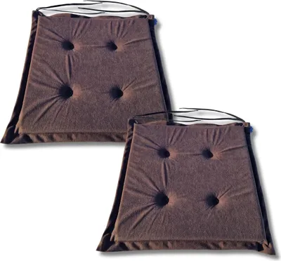 Zdjęcie produktu dla Zestaw 2 poduszek na krzesła 40x40x3 cm wygodne antypoślizgowe siedziska 1021