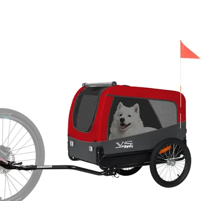 Produktbild von Tiggo VS Pets L Hundeanhänger groß Fahrradanhänger für mittelgroße und große Hunde bis 35 kg, Klappbar,