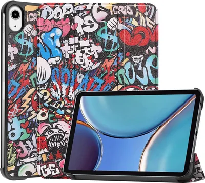 Produktbild von Mobigear Tri-Fold iPad Mini 7 (2024) Hülle Klapphülle - Graffiti