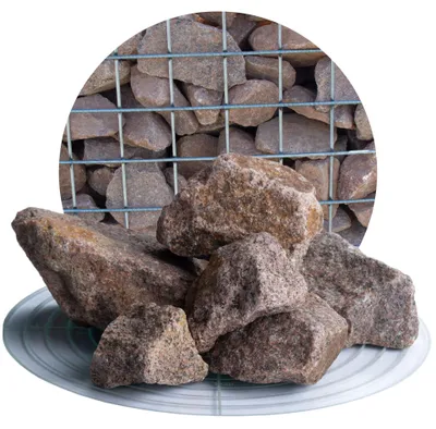 Produktbild von Schicker Mineral-Granit Gabionensteine rot 25 kg-32-60mm