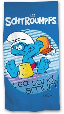 Produktbild von Aymax Smurfen Sea Sand Badetuch 70 x 140 cm Polyester