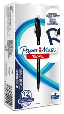 Obrázok produktu pre PAPER MATE Radierbare Kulli REPLAY 12er Schachtel s. M 1.0mm