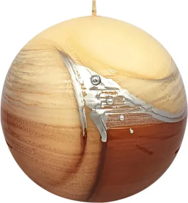 Produktbild von Kugelkerze "Design Adila" sand/cappuccino Ø 80 mm
