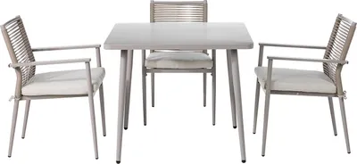 Produktbild von home24 Gartenessgruppe - 5-teilig - Stahl / Polyrattan - Beige