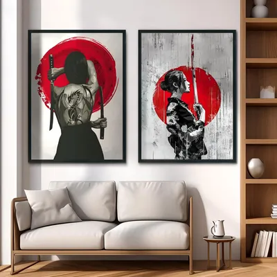 Zdjęcie produktu dla Obraz na płótnie przedstawiający nowoczesną gejszę, wymiar 50 x 70 cm