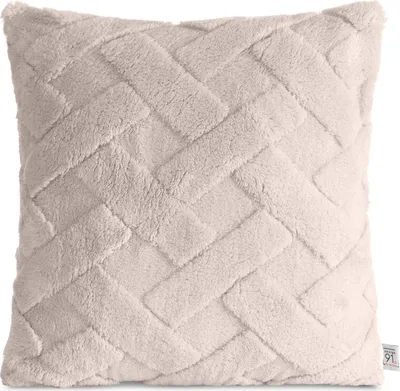 Imagen del producto de EUROFIRANY | Funda de cojín - 45x45 cm - Beige - Terciopelo