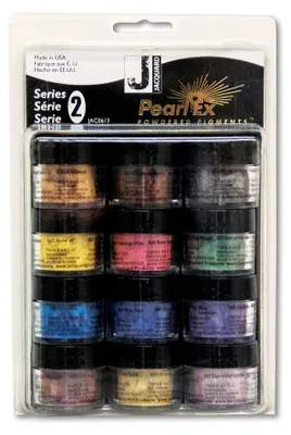 Produktbild von Jacquard Pearl Ex Pigmente Set - Serie 2 - 12 Farben Pulver