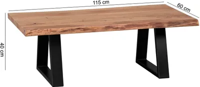 Image de Table basse GAYA en acacia massif | tronc d'arbre