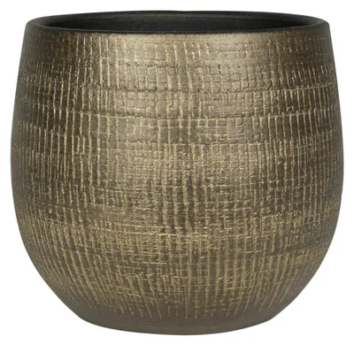 Produktbild von Ter Steege Pflanzentopf - Metalloptik - gold - 26 x 25 cm
