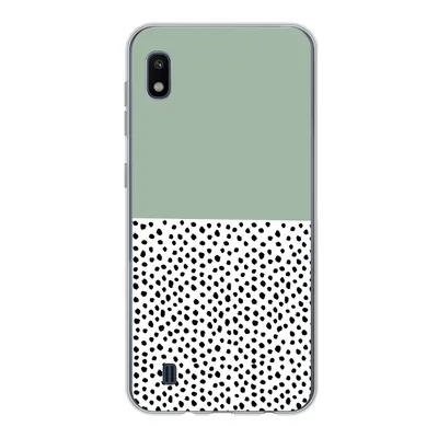 Obrázok produktu pre Kryt mobilného telefónu pre Samsung Galaxy A10 Bodky - zelené - čierne Silikónové mäkké puzdro