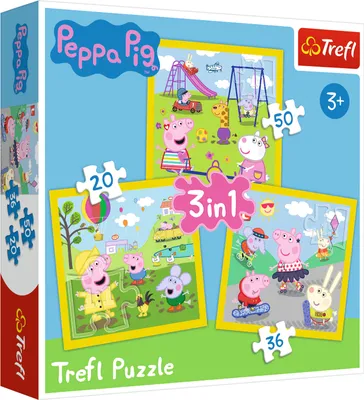 Produktbild von 3 in 1 Puzzle Peppa Pig 20/36/50T