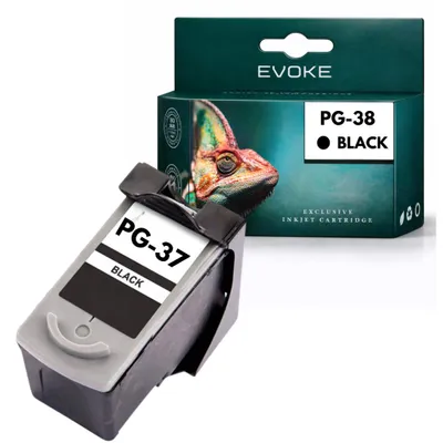 Productafbeelding van Evoke-patronen, compatibel met de Canon-printer PG37 2145B001, zwart, 12 ml, geschikt voor de PIXMA iP1800, iP1900, iP2500 en iP2600