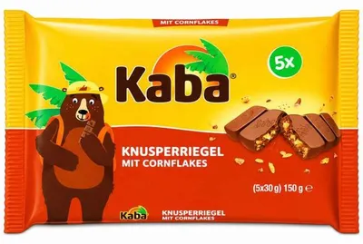 Produktbild von Kaba Knusperriegel mit Cornflakes und Milchschokolade 5x30g 150g