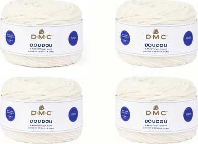 Produktbild von 4x DMC Pelote à tricoter Doudou – voluminöses Premiumgarn aus 100 % Polyester (Farbe 1)
