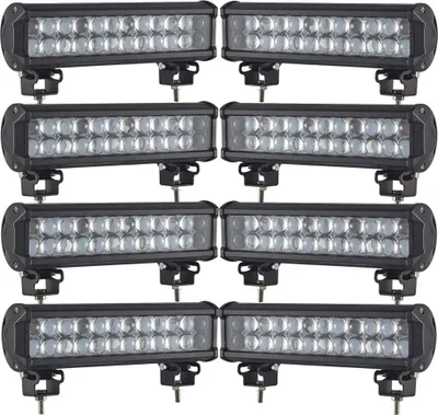 Obrázek produktu pro Greenmigo 8X 72W 4D LED pracovní světlomety Offroad lampa Auto světlomety Pracovní světlo Light Bar 12V 24V přídavné světlomety Zpětné světlomety pro traktor Bagr SUV - 90 stupňů Vodotěsné IP67 6800LM