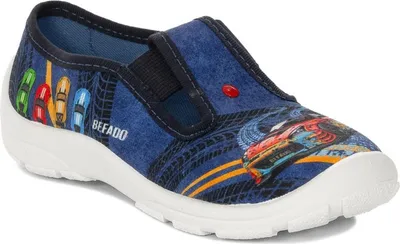 Produktbild von Befado Kinder Halbschuhe in Blau Weiß für Jungen und Mädchen, ganzjährig geeignet