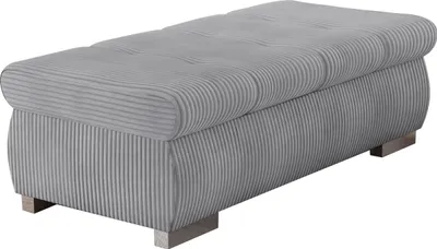 Produktbild von MIRJAN24 Polsterhocker Orkan Groß, Moderne Sitzhocker vom Hersteller, Holzkonstruktion, 120x60x39 cm (Farbe: Poso 110)