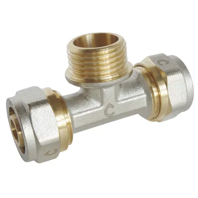 Produktbild von SOMATHERM FOR YOU - 3775-20-15S - Klemmverschraubung für Mehrschichtrohre Ø20 - Außengewinde 15/21 (1/2'') in der Mitte: Ø20 -M15/21-Ø20 - Ermöglicht den Anschluss eines Mehrschichtrohrs Ø20 durch einfaches Einschrauben ohne Spezialwerkzeug (2 Gabelschlüssel reichen aus)