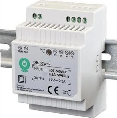 Zdjęcie produktu dla Zasilacz Din ''Eura'' Din30W12 12V 2,5 A Dc