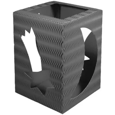 Produktbild von Laternenpackung 13,5x18cm Mond + Sterne mittelblau