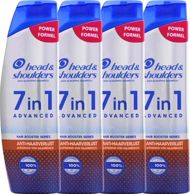 Produktbild von 4 x Head & Shoulders 7in1 Anti Schuppen Shampoo gegen Haarausfall je 250ml Reinigt und Pflegt