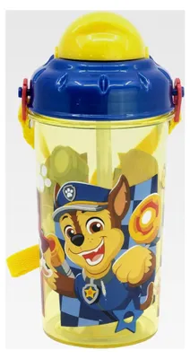 Produktbild von Wiederverwendbare Flasche mit Strohhalm 465 ml | PAW PATROL BOY RESCUE PUPS