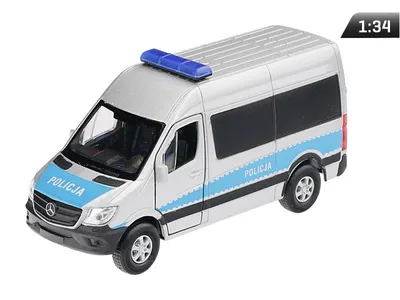 Immagine prodotto di Modello 1:34, Mercedes-Benz Sprinter POLICE, argento (A884MBSPOS)