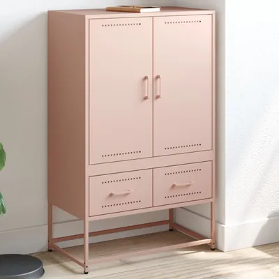 Produktbild von vidaXL Highboard Rosa 68x39x111,5 cm Kaltgewalzter Stahl