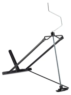 Image de Relaxdays Dispositif de levage pour tracteur de pelouse, 400 kg, dispositif de basculement pour tondeuse autoportée, angle d'inclinaison réglable, acier, noir