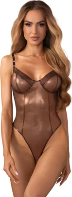 Zdjęcie produktu dla Obsessive - Soranna Crotchless Teddy - brązowy