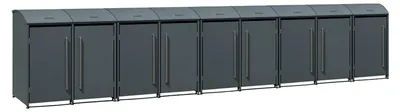 Produktbild von Westmann Metall Mülltonnenbox Moderna 9 9x240 L Anthrazit 83x628x135 cm