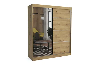 Produktbild von Moderner Kleiderschrank mit Schiebetüren BRENDI 180 cm (ARTISAN)