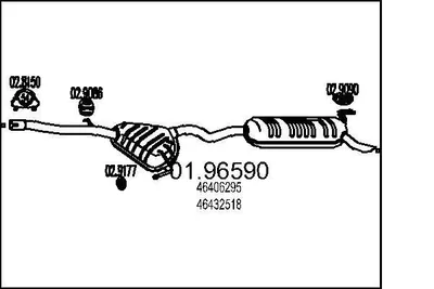 Produktbild von MTS 01.96590 Endschalldämpfer für FIAT BRAVO I (182) Auspuff