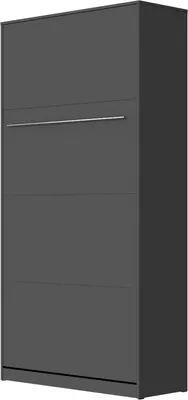 Produktbild von SMARTBett Schrankbett Standard 90x200 Vertikal  inkl  Matratze  Anthrazit