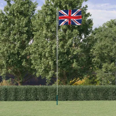 Produktbild von "2026 Promotion" Flagge Großbritanniens mit Mast 6,08 m Aluminium - Flaggen CC9050
