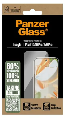 Produktbild von PanzerGlass ® Displayschutz Google Pixel 10 | 10 Pro 5G | 9 5G | 9 Pro 5G | Classic Fit, Google, Google - Pixel 10, Google - Pixel 10 Pro 5G, Google - Pixel 9 5G, Google - Pixel 9 Pro 5G, Trockene Anwendung, Kratzresistent, Schockresistent, Transparent, 1 Stück(e)