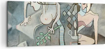 Produktbild von Bild auf Leinwand - Leinwandbild - Abstraktion modern - 120x50cm - Wand Bild - Wanddeko - Leinwanddruck - Bilder - Kunstdruck - Wanddekoration - Leinwand bilder - Wandkunst - AB120x50-3740