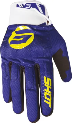 Obrázek produktu pro Rukavice Shot Drift Spider Motocross, modré/žluté, 9