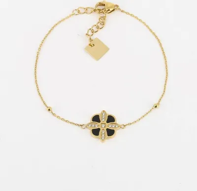 Produktbild von Zag Bijoux Armband Chambord - Farbe: gold mit schwarzer Onyx